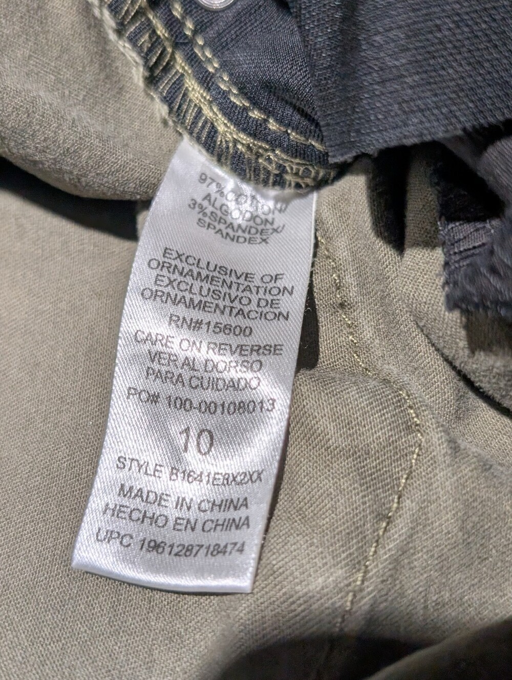 Olive Women’s Skinny Jeans By Democracy Size 10 - Picture 4 of 7